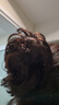 伊黛兒丸子頭假發(fā)女千金龍須慵懶花苞頭盤(pán)發(fā)神器雞毛抓夾假發(fā)包生日禮物 F3051深棕色 曬單實(shí)拍圖