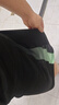 【輕薄透氣速干】運動(dòng)套裝男休閑跑步短袖T恤男休閑大碼情侶裝 黑配綠 3XL 曬單實(shí)拍圖