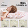 威爾貝魯（WELLBER）兒童枕頭1-3歲嬰兒定型枕寶寶硅膠枕護(hù)頸午睡去玩鴨45*28*3.5cm 曬單實拍圖
