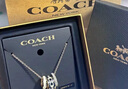 蔻馳（COACH）【新年禮物】奧萊女士項鏈高級感時(shí)尚百搭飾品禮物 經(jīng)典標志RONDELL項鏈 金色/白色 曬單實(shí)拍圖