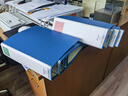錦宮（King Jim）978GS-4-B雙開單開管式文件夾大容量資料冊辦公檔案資料合同裝訂收納 4個裝 藍色 曬單實拍圖