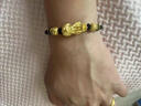 VARUS黃金貔貅手鏈男999足金轉運珠金錢(qián)珠男士招財新款編繩情侶送男友 【大版】貔貅+2錢(qián)幣珠 約3.3g 曬單實(shí)拍圖