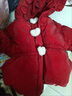 G.DUCKKIDS小黃鴨兒童棉服秋冬加厚女童棉襖0-3歲嬰兒衣服寶寶棉衣加絨外套 紅色 90 尺碼1~2歲【 80-90cm】 曬單實(shí)拍圖