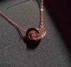 周大生環(huán)環(huán)相扣銀項鏈輕奢小眾玫瑰金色鎖骨鏈七夕禮物送女友 曬單實拍圖