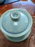 容山堂天青汝窯三才蓋碗茶杯開(kāi)片功夫茶具大號陶瓷泡茶蓋碗三件套泡茶杯 汝窯天青三才蓋碗-青玉款 曬單實(shí)拍圖
