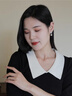翠奢緣四葉草耳環(huán)女氣質(zhì)輕奢珍珠時尚耳墜七夕情人節(jié)生日禮物送女友老婆 白金色 曬單實拍圖