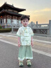 G.DUCKKIDS小黃鴨童裝兒童漢服女童夏季男童六一兒童節(jié)演出服夏天新中式校服 男童綠色 110 【建議4-5歲】 曬單實(shí)拍圖