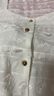 百圖betu女裝年夏新款襯衫方領(lǐng)燈籠袖流蘇刺繡短袖襯衫女2307T31 白色 M 曬單實拍圖