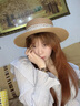 俞兆林帽子女日系百搭蕾絲綁帶蝴蝶結平頂草帽夏季出游遮陽(yáng)防曬禮帽休閑 卡其色 珍珠長(cháng)蝴蝶結 S(54-56cm) 曬單實(shí)拍圖