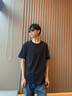 名創(chuàng  )優(yōu)品（MINISO）220G重磅短袖男T恤夏季厚實(shí)不透高級感精梳棉純棉半袖寬松上衣服 【220G重磅】黑色 L /175(體重120-140斤) 曬單實(shí)拍圖