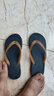 hippobloo夏季新款人字拖沙灘鞋外穿涼拖鞋防滑橡膠軟底夾腳拖鞋男女通款 原色藍 40-41 (泰10.5) 曬單實(shí)拍圖