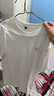 名創(chuàng)優(yōu)品（MINISO）純棉白色短袖男新款潮牌男生半袖t恤青少年百搭正肩圓領(lǐng)上衣體恤 白色(m彩色活力胸標(biāo)) L /175(30天質(zhì)量問(wèn)題全額退) 曬單實(shí)拍圖
