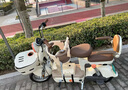 雅迪（yadea）電動(dòng)車摩登光芒兒童座椅前置通配型寶寶椅安全避震電瓶車兒童座椅包圍款-米白色 曬單實(shí)拍圖