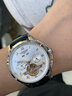 新款歐米瑞士正品專(zhuān)柜原裝手表男士機械表夜光防水超薄十大男表 玫金白面皮帶款 曬單實(shí)拍圖