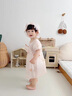 G.DUCKKIDS小黃鴨包屁衣嬰兒衣服夏季周歲禮服裙女寶寶滿月百天公主哈衣薄款 蝴蝶結(jié)桔色+帽子 73cm 尺碼3-7個(gè)月12-16斤 曬單實(shí)拍圖