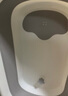 iuu嬰兒洗澡盆 可折疊寶寶浴盆大號 洗澡神器躺托浴架新生兒童用品 【北歐灰】+可調(diào)節(jié)感溫浴架 材質(zhì)：FAD食品級材質(zhì)檢測認證 曬單實拍圖
