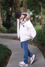 Teenie Weenie Men小熊2025秋冬新款男女同款工裝三防貉子毛輕盈保暖派克御寒羽絨服 象牙白 XS (160) 曬單實(shí)拍圖
