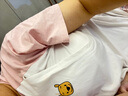 米藍(lán)媽咪哺乳上衣夏季外出純棉短袖T恤辣媽款夏裝產(chǎn)后時尚半袖喂奶期衣服 綠色字母89款 2XL【建議135-155斤】 曬單實(shí)拍圖