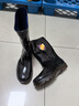雨鞋高筒防滑水靴中筒勞保長(zhǎng)筒膠鞋雨靴男低筒水鞋防水套鞋男士 黑色 (中筒30cm） 42 碼 曬單實(shí)拍圖