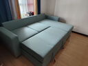 宜家（IKEA）BARSLOV寶施略三人布藝沙發(fā)床客廳小戶(hù)型折疊兩用沙發(fā)床 淺青灰色沙發(fā)帶貴妃椅 曬單實(shí)拍圖