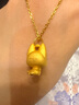 周大生黃金吊墜足金小狐貍果凍琺瑯3D硬金獨(dú)角獸跳跳鹿生日禮物送女友 小火狐吊墜-不含鏈 1.45g-【單吊墜,不含鏈,介意慎拍】 曬單實(shí)拍圖