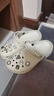 卡駱馳（crocs）女鞋厚底云朵洞洞鞋戶(hù)外休閑時(shí)尚一腳蹬沙灘鞋 206750-2Y2 37-38 曬單實(shí)拍圖