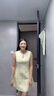 Mandy Zhang鑲鉆黃色小香風(fēng)連衣裙女夏季高級(jí)感輕禮服無(wú)袖背心裙子 光霧黃 S 曬單實(shí)拍圖