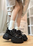 ZUOSAISI品牌皮鞋女高跟漆皮樂福鞋女2025秋季新品女鞋英倫風(fēng)氣質(zhì)單鞋女 黑色 33 曬單實(shí)拍圖
