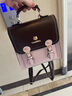 Hello Kitty正品學(xué)院風(fēng)新款復古雙肩包女包旅游包小眾英倫風(fēng)洋氣百搭JK制服包 拼色 曬單實(shí)拍圖