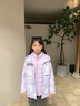 波司登（BOSIDENG）2025新款羽絨服女兒童一手長(zhǎng)三合一5A抗菌絨4防外套T250131342 勇敢熊紫9EA4 140 /64 約 130-140cm 30kg 曬單實(shí)拍圖