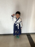 兒童古裝漢服國學(xué)服中國風(fēng)小學(xué)生朗誦三字經(jīng)弟子規(guī)開筆禮演出服裝 云飛鶴直袖藍色【男女同款】 120 cm 曬單實拍圖