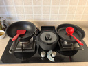 特福（Tefal）鍋具套裝百變鍋鑄鋁紅心可拆卸煎炒鍋六件套黑美人【帶硅膠鏟】 曬單實(shí)拍圖