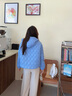 波司登輕薄羽絨服女短款90絨連帽菱格保暖外套B250135316 曬單實(shí)拍圖