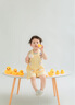 G.DUCKKIDS小黃鴨童裝女夏裝一周歲衣服女寶寶0-3歲嬰兒套裝5小童女孩兩件套 黃色 90 尺碼1~2歲【 80-90cm】 曬單實拍圖