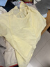 無印良品（MUJI）女式 漢麻 棉 短袖罩衫短袖t恤 黃色條紋  XL  曬單實(shí)拍圖