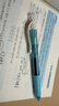 派通（Pentel）BLN105按動黑色中性筆高顏值0.5mm簽字筆商務(wù)學(xué)生速干水筆水性筆文具 天藍(lán)桿黑芯單支裝 曬單實(shí)拍圖