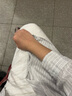 無印良品（MUJI）男式 漢麻水洗 長(zhǎng)袖襯衫 男士襯衣外套上衣男款夏季 男裝AC218A5S 灰色條紋 M (170/92A) 曬單實(shí)拍圖