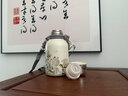 大卡燜茶壺內外純鈦泡茶壺茶水分離保溫保冷壺外出便攜家用熱水壺 鳶尾花【內外純鈦+溫顯】1.5升 曬單實(shí)拍圖