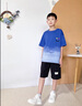 FIDQIOG國際品牌男童夏季套裝2025新款兒童短袖夏裝運(yùn)動(dòng)中大童衣服網(wǎng)紅帥氣童裝潮 克萊因藍(lán)色 140 cm 曬單實(shí)拍圖