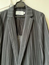 麥檬MM質(zhì)感通勤條紋西裝外套商場(chǎng)同款春夏裝5990327410361 黑色5990327410361 XS 曬單實(shí)拍圖