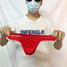 貓人 MIIOW內(nèi)褲男士丁字褲無痕運動健身性感新款冰絲薄款夏低腰三角T褲 裝無痕運動寶藍(lán)+灰色+淺藍(lán) 3條 2XL (適合140-160斤) 曬單實拍圖