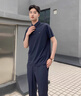 Walker Shop高端品牌秋季新款戶(hù)外運動(dòng)套裝男【優(yōu)選高檔桑蠶絲】夾克休閑套裝 黑色翻領(lǐng)款【兩件裝套裝】 XL建議【135-155斤】 曬單實(shí)拍圖