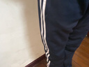 夢多福校服褲子男女藏青色兩條杠初中高中小學生校褲春秋直筒速干運動褲 春秋款-深藍色 L 曬單實拍圖