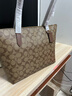 蔻馳（COACH）【官方授權(quán)店】奢侈品女包ZIP30系列托特包單肩手提包送女友禮物 4455IME74卡其棕色配色 曬單實(shí)拍圖