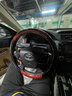 恒溫防滑水晶桃木碳纖皮方向盤(pán)套四季通用車(chē)把套汽車(chē)方向盤(pán)保護套 黑咖色圓形［38cm］ 通用 曬單實(shí)拍圖