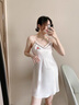 莫代爾性感睡衣女夏季冰絲2025年新款感吊帶睡裙睡袍春秋薄款兩件套 P6855香檳色 M (建議80-100斤) 曬單實拍圖