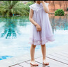 戴維貝拉夏裝女童連衣裙兒童中國風(fēng)裙子寶寶洋氣網(wǎng)紗裙 曬單實拍圖