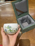 雅沁韻羊脂玉白瓷主人杯單杯個(gè)人專(zhuān)用茶杯青綠江山壓手杯功夫茶盞品茗杯 青綠江山-禪定杯 1個(gè) 180ml 曬單實(shí)拍圖