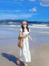 SUSTYLE國(guó)際高端品牌女裝連衣裙女夏季新款收腰小飛袖刺繡顯瘦氣質(zhì)裙子女 白底藍(lán)花 S 曬單實(shí)拍圖