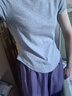 Olrain歐芮兒灰色修身上衣紫色慵懶風(fēng)褲子女夏季2025新款兩件套裝 灰色 L 曬單實(shí)拍圖